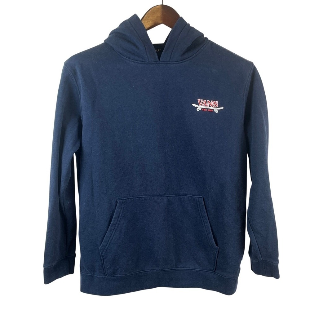 Vans Boys XL Hoodie Blue Skate OTW Pullover Sweatshirt Youth Skater Streetwear